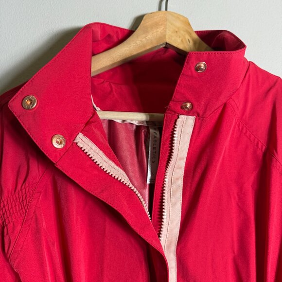 Fabletics x Madelaine Petsch Giana Full Zip Rain Jacket Womens Small Red Outdoor - Picture 6 of 13